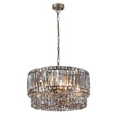 Retro Glow Bausman Crystal 6 Light Chandelier