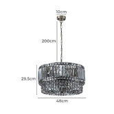 Retro Glow Bausman 6 Light Crystal Chandelier
