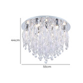 Retro Glow Chrome Brunel Ceiling Light