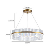 Retro Glow Ronon Crystal &amp; Steel LED Pendant Light