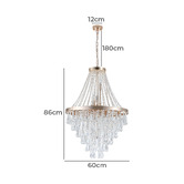 Retro Glow Dowling Crystal Chandelier
