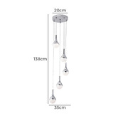Retro Glow Edison 5 Light Pendant