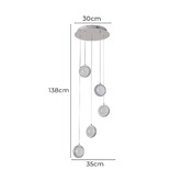 Retro Glow Clerk 5 Light Pendant