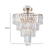 Retro Glow Philo Crystal Tiered 6 Light Pendant
