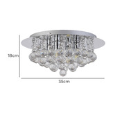 Retro Glow Rosling 35cm Crystal Ceiling Light