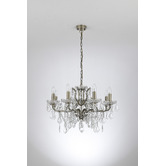 Retro Glow Tamara Iron &amp; Crystal 8 Light Chandelier