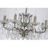 Retro Glow Tamara Iron &amp; Crystal 8 Light Chandelier