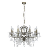 Retro Glow Tamara Iron &amp; Crystal 8 Light Chandelier
