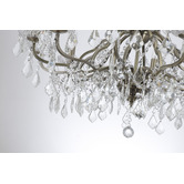 Retro Glow Tamara Iron &amp; Crystal 12 Light Chandelier