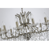 Retro Glow Tamara Iron &amp; Crystal 12 Light Chandelier