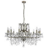 Retro Glow Tamara Iron &amp; Crystal 12 Light Chandelier