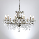 Retro Glow Tamara Iron &amp; Crystal 12 Light Chandelier