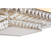 Retro Glow Lynn Iron &amp; Crystal LED Flush Mount Ceiling Light