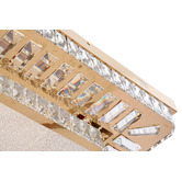 Retro Glow Lynn Iron &amp; Crystal LED Flush Mount Ceiling Light