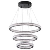 Retro Glow Jones Iron &amp; Acrylic LED 3 Tier Pendant Light