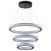 Retro Glow Jones Iron &amp; Acrylic LED 3 Tier Pendant Light