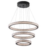 Retro Glow Jones Iron &amp; Acrylic LED 3 Tier Pendant Light