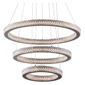 Retro Glow Jones Iron &amp; Acrylic LED 3 Tier Pendant Light
