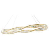 Retro Glow Gregory Iron &amp; Crystal LED Pendant Light