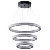 Retro Glow Jones Iron &amp; Acrylic LED 3 Tier Pendant Light