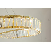 Retro Glow Gregory Iron &amp; Crystal LED Pendant Light