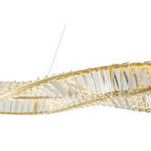 Retro Glow Gregory Iron &amp; Crystal LED Pendant Light