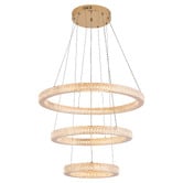 Retro Glow Jones Iron &amp; Acrylic LED 3 Tier Pendant Light