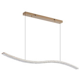 Retro Glow Arlette Iron &amp; Crystal LED Pendant Light