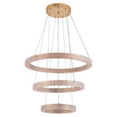 Retro Glow Jones Iron &amp; Acrylic LED 3 Tier Pendant Light