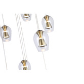 Retro Glow Betsy Iron &amp; Glass LED 13 Light Pendant