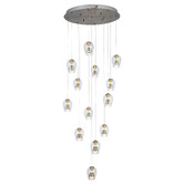 Retro Glow Betsy Iron &amp; Glass LED 13 Light Pendant