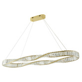 Retro Glow Gregory Iron &amp; Crystal LED Pendant Light