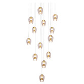 Retro Glow Betsy Iron &amp; Glass LED 13 Light Pendant