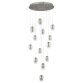 Retro Glow Betsy Iron &amp; Glass LED 13 Light Pendant