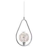 Retro Glow Deborah Iron &amp; Crystal LED Pendant Light