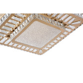 Retro Glow Lynn Iron &amp; Crystal LED Flush Mount Ceiling Light