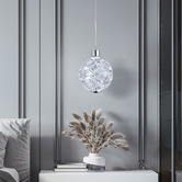 Retro Glow Bridget Iron &amp; Crystal LED Pendant Light