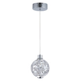 Retro Glow Bridget Iron &amp; Crystal LED Pendant Light