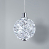 Retro Glow Bridget Iron &amp; Crystal LED Pendant Light