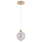 Retro Glow Bridget Iron &amp; Crystal LED Pendant Light