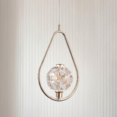 Retro Glow Deborah Iron &amp; Crystal LED Pendant Light