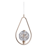 Retro Glow Deborah Iron &amp; Crystal LED Pendant Light