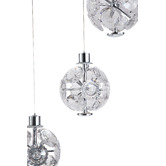 Retro Glow Bridget Iron &amp; Crystal LED 6 Light Pendant