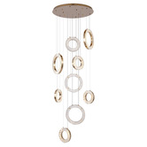 Retro Glow Natalie Iron &amp; Crystal LED 9 Light Pendant