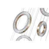 Retro Glow Natalie Iron &amp; Crystal LED 9 Light Pendant