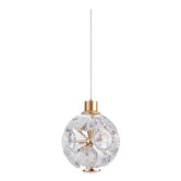 Retro Glow Bridget Iron &amp; Crystal LED Pendant Light