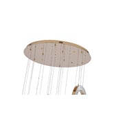 Retro Glow Natalie Iron &amp; Crystal LED 9 Light Pendant