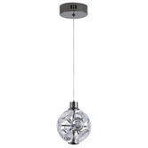 Retro Glow Bridget Iron &amp; Crystal LED Pendant Light