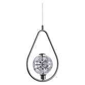 Retro Glow Deborah Iron &amp; Crystal LED Pendant Light