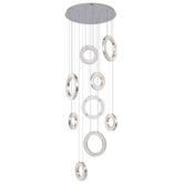Retro Glow Natalie Iron &amp; Crystal LED 9 Light Pendant